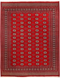 Bokhara Pakistan Ghiordes Rectangle Geometric Large Wool 8′ 1 x 10′ 2 / 246 x 310  – 78659409