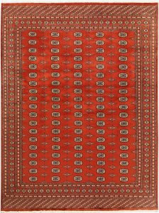 Bokhara Pakistan Ghiordes Rectangle Geometric Large Wool 7′ 10 x 10′ 6 / 239 x 320  – 78659434