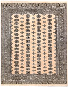 Bokhara Pakistan Ghiordes Rectangle Geometric Large Wool 8′ x 9′ 11 / 244 x 302  – 78659452