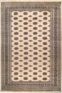 Bokhara Pakistan Ghiordes Rectangle Geometric Large Wool 8′ x 11′ 11 / 244 x 363  – 78659532