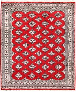 Jaldar Geometric Rectangle Wool Red 6′ 7 x 7′ 11 / 201 x 241  – 78659625