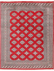 Jaldar Geometric Rectangle Wool Red 6′ 6 x 8′ 6 / 198 x 259  – 78659626