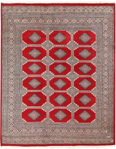 Jaldar Geometric Rectangle Wool Red 6′ 7 x 8′ / 201 x 244  – 78659649
