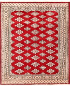 Jaldar Geometric Rectangle Wool Red 6′ 5 x 7′ 8 / 196 x 234  – 78659654