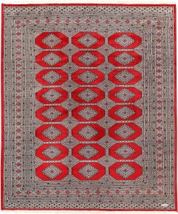 Jaldar Geometric Rectangle Wool Red 6′ 7 x 7′ 8 / 201 x 234  – 78659665