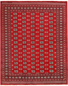 Bokhara Pakistan Ghiordes Rectangle Geometric Large Wool 7′ 1 x 8′ 8 / 216 x 264  – 78659767