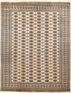Bokhara Pakistan Ghiordes Rectangle Geometric Large Wool 8′ 10 x 11′ 7 / 269 x 353  – 78659958