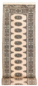 Bokhara Pakistan Ghiordes Runner Geometric Medium Wool 2′ 6 x 12′ 10 / 76 x 391  – 78659995
