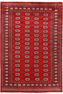 Bokhara Pakistan Ghiordes Rectangle Geometric Medium Wool 5′ 10 x 8′ 6 / 178 x 259  – 78660060