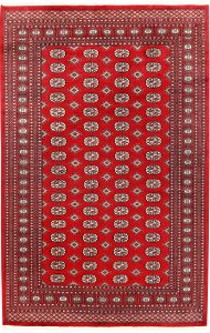 Bokhara Pakistan Ghiordes Rectangle Geometric Large Wool 6′ x 9′ 3 / 183 x 282  – 78660064