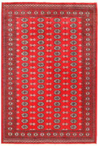 Bokhara Pakistan Ghiordes Rectangle Geometric Large Wool 6′ 2 x 9′ 1 / 188 x 277  – 78660120