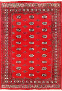 Bokhara Pakistan Ghiordes Rectangle Geometric Large Wool 6′ 2 x 9′ 1 / 188 x 277  – 78660135