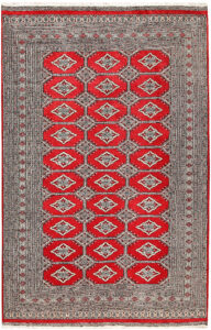 Jaldar Geometric Rectangle Wool Red 6′ 1 x 9′ 4 / 185 x 285  – 78660180