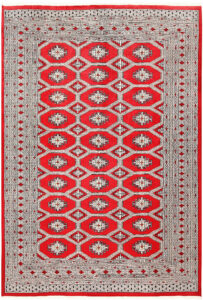 Jaldar Geometric Rectangle Wool Red 6′ 1 x 9′ / 185 x 274  – 78660185