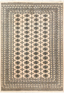 Bokhara Pakistan Ghiordes Rectangle Geometric Medium Wool 6′ 2 x 8′ 6 / 188 x 259  – 78660221