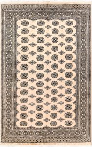 Bokhara Pakistan Ghiordes Rectangle Geometric Medium Wool 5′ 11 x 8′ 5 / 180 x 257  – 78660227