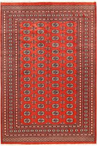 Bokhara Pakistan Ghiordes Rectangle Geometric Large Wool 6′ 1 x 9′ 1 / 185 x 277  – 78660258