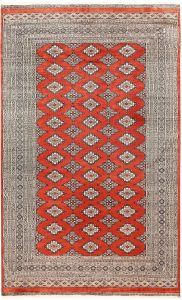 Jaldar Geometric Rectangle Wool Tomato 6′ 1 x 10′ / 185 x 305  – 78660263