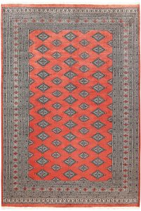 Jaldar Geometric Rectangle Wool Salmon 6′ 2 x 8′ 10 / 188 x 269  – 78660265