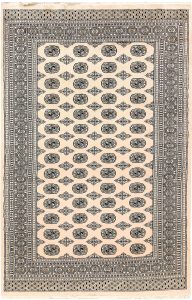 Bokhara Pakistan Ghiordes Rectangle Geometric Medium Wool 5′ 10 x 9′ 1 / 178 x 277  – 78660279