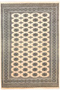 Bokhara Pakistan Ghiordes Rectangle Geometric Medium Wool 6′ x 8′ 11 / 183 x 272  – 78660285