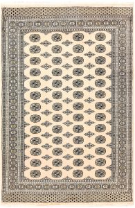 Bokhara Pakistan Ghiordes Rectangle Geometric Medium Wool 6′ x 9′ / 183 x 274  – 78660288