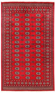 Bokhara Pakistan Ghiordes Rectangle Geometric Medium Wool 4′ 11 x 8′ 4 / 150 x 254  – 78660348