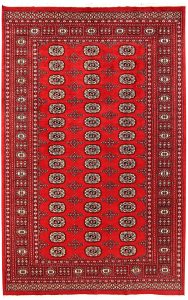 Bokhara Pakistan Ghiordes Rectangle Geometric Medium Wool 4′ 11 x 7′ 9 / 150 x 236  – 78660352