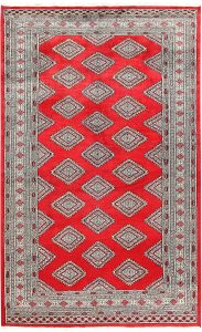 Jaldar Geometric Rectangle Wool Red 5′ x 8′ 1 / 152 x 246  – 78660369