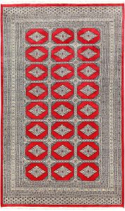 Jaldar Geometric Rectangle Wool Red 5′ 2 x 8′ 5 / 158 x 257  – 78660370