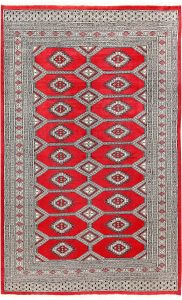 Jaldar Geometric Rectangle Wool Red 5′ 1 x 8′ 2 / 155 x 249  – 78660372
