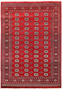 Bokhara Pakistan Ghiordes Rectangle Geometric Medium Wool 5′ 8 x 8′ 1 / 173 x 246  – 78660492