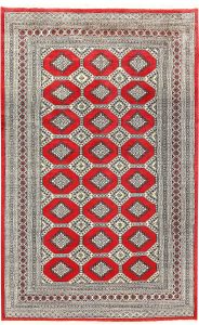 Jaldar Geometric Rectangle Wool Red 5′ 7 x 9′ / 170 x 274  – 78660507