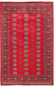 Bokhara Pakistan Ghiordes Rectangle Geometric Medium Wool 5′ 5 x 8′ 5 / 165 x 257  – 78660579