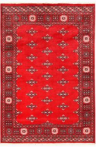 Butterfly Pakistan Ghiordes Rectangle Geometric Medium Wool 4′ 2 x 6′ 1 / 127 x 185  – 78660993
