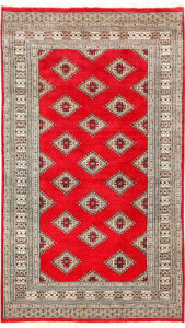 Jaldar Geometric Rectangle Wool Red 3′ 11 x 7′ / 119 x 213  – 78661002
