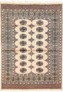 Bokhara Pakistan Ghiordes Rectangle Geometric Small Wool 4′ 1 x 5′ 9 / 124 x 175  – 78661034