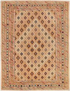 Mashwani Geometric Rectangle Wool Conglomerate 5′ x 6′ 6 / 152 x 198  – 78663397