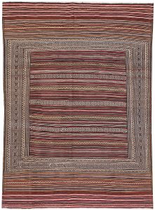 Maliki (Herat Kilim) Geometric Rectangle Wool Conglomerate 4′ 6 x 6′ 4 / 137 x 193  – 78663905