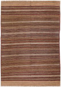 Maliki (Herat Kilim) Geometric Rectangle Wool Navajo White 4′ 4 x 6′ 5 / 132 x 196  – 78663907