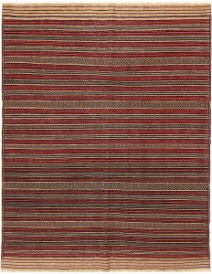 Maliki (Herat Kilim) Geometric Rectangle Wool Navajo White 4′ 6 x 5′ 9 / 137 x 175  – 78663919