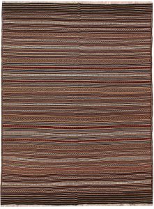 Maliki (Herat Kilim) Geometric Rectangle Wool Conglomerate 4′ 9 x 6′ 3 / 145 x 191  – 78663921
