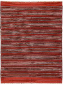 Maliki (Herat Kilim) Geometric Rectangle Wool Red 4′ 9 x 6′ / 145 x 183  – 78663934