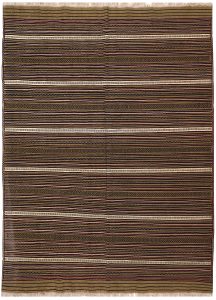 Maliki (Herat Kilim) Geometric Rectangle Wool Olive 4′ 7 x 6′ 1 / 140 x 185  – 78663937