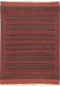 Maliki (Herat Kilim) Geometric Rectangle Wool Light Salmon 4′ 5 x 5′ 11 / 135 x 180  – 78663947