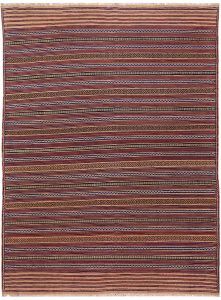 Maliki (Herat Kilim) Geometric Rectangle Wool Peru 4′ 11 x 6′ 5 / 150 x 196  – 78663960