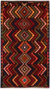 Baluchi Afghanistan Ghiordes Rectangle Geometric Small Wool 3′ 7 x 6′ 3 / 109 x 191  – 78663986