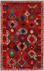 Baluchi Afghanistan Ghiordes Rectangle Geometric Small Wool 3′ 9 x 6′ / 114 x 183  – 78663993