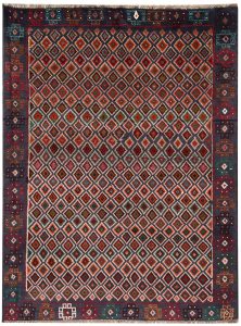 Baluchi Afghanistan Ghiordes Rectangle Geometric Small Wool 4′ 1 x 5′ 5 / 124 x 165  – 78664036