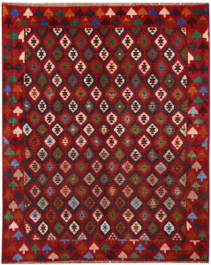 Baluchi Afghanistan Ghiordes Rectangle Geometric Medium Wool 4′ 2 x 6′ 1 / 127 x 185  – 78664075